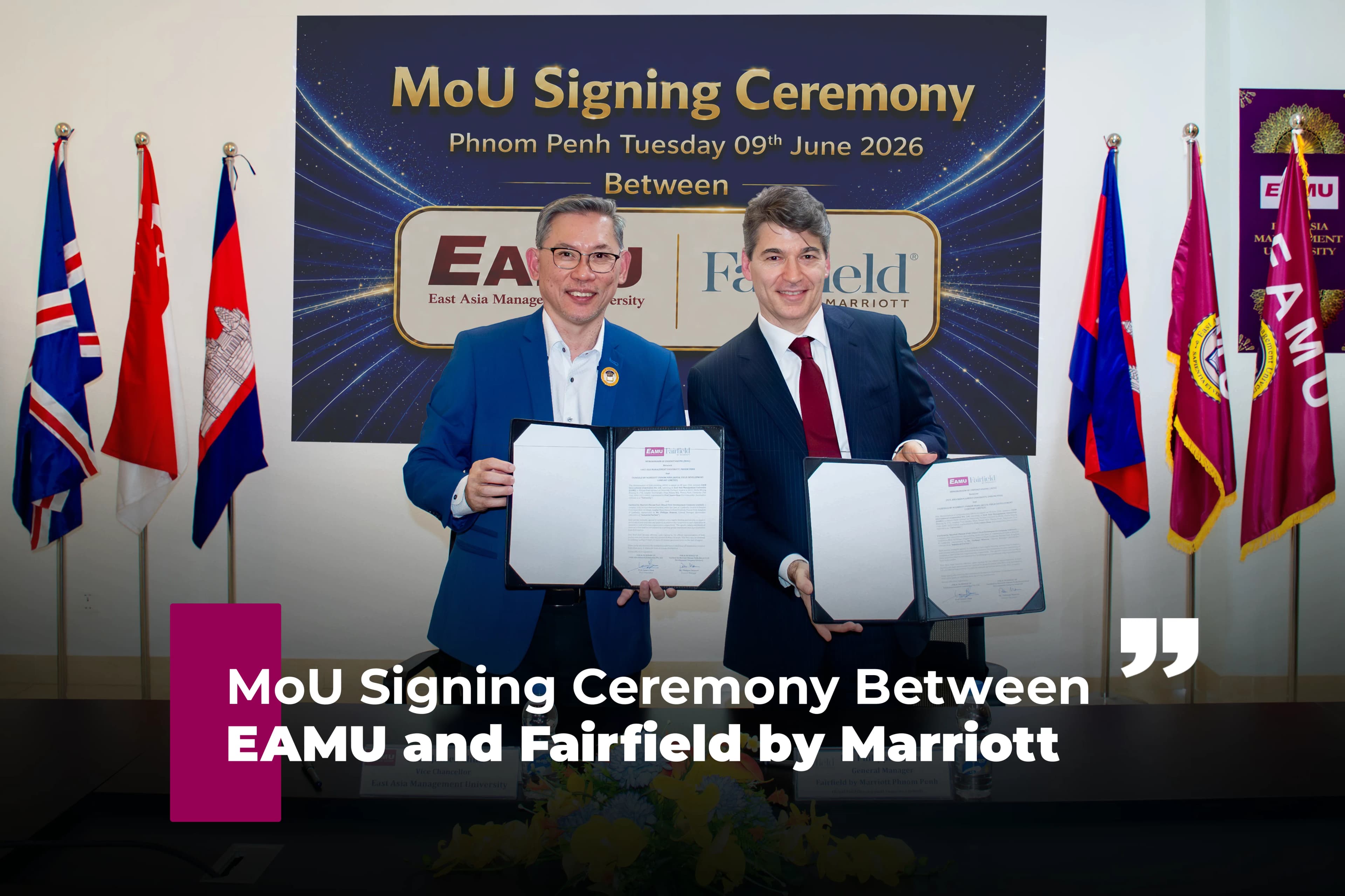 EAMU Signs Memorandum of Understanding with Fairfield by Marriott