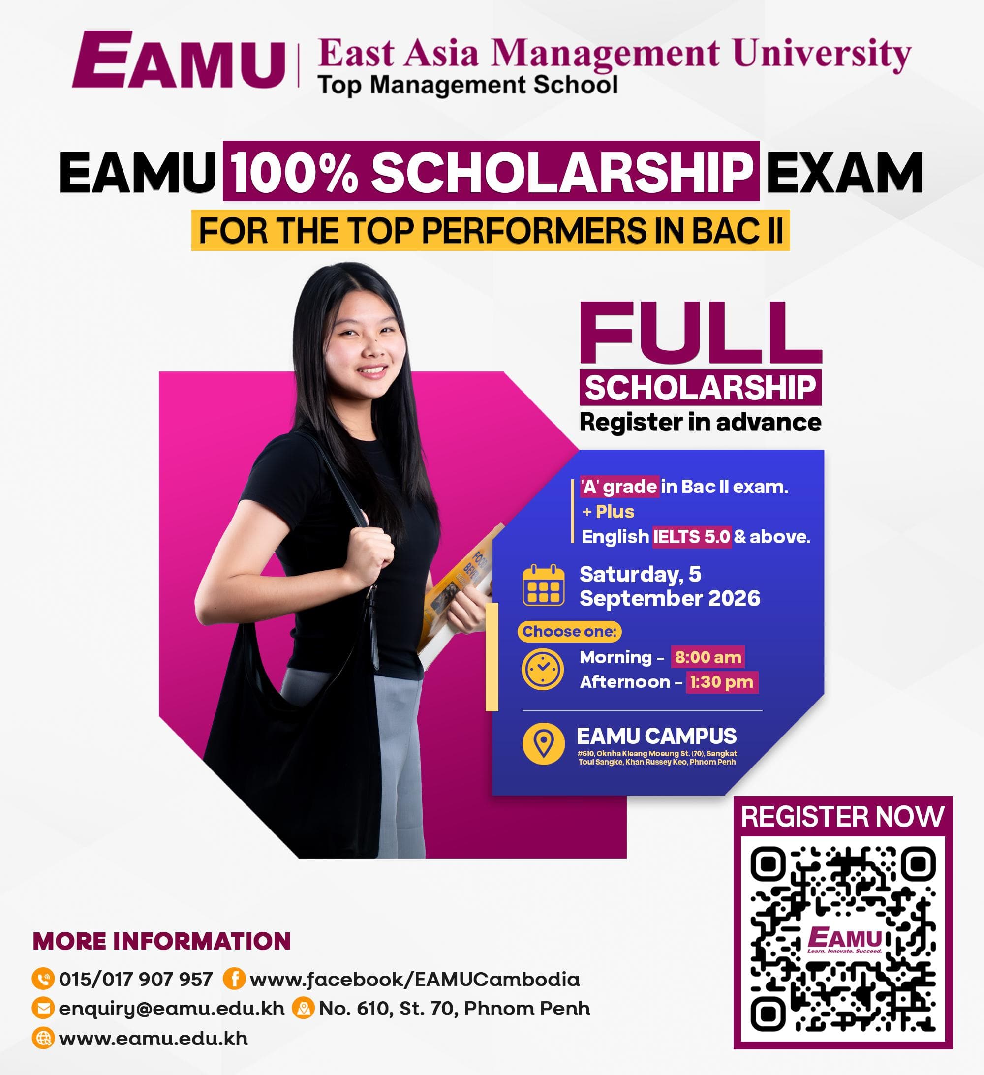 EAMU 100% Scholarship Exam
