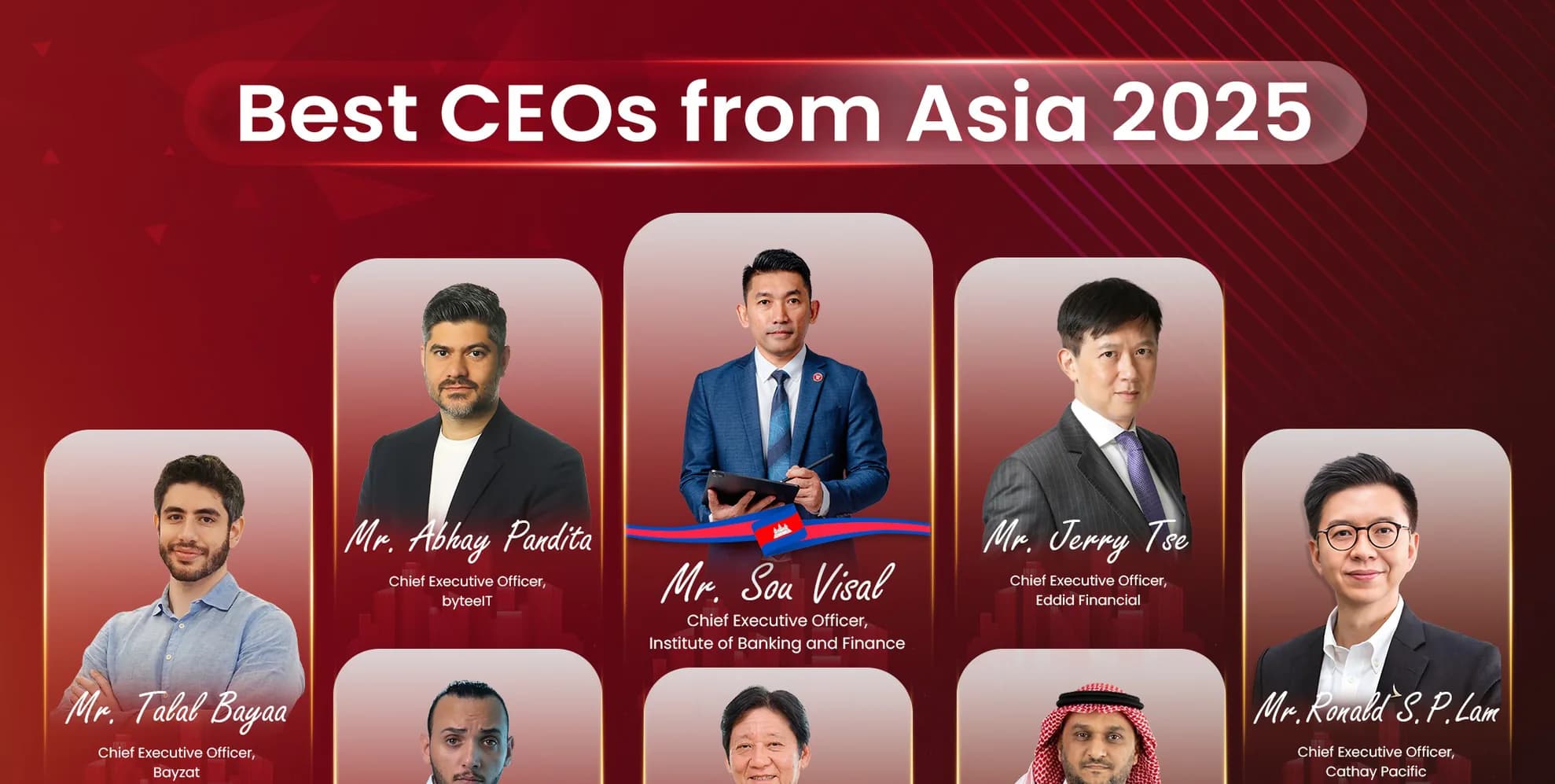 EAMU Industry Advisory Board Member Sou Visal Nominated as Best CEO from Asia 2025