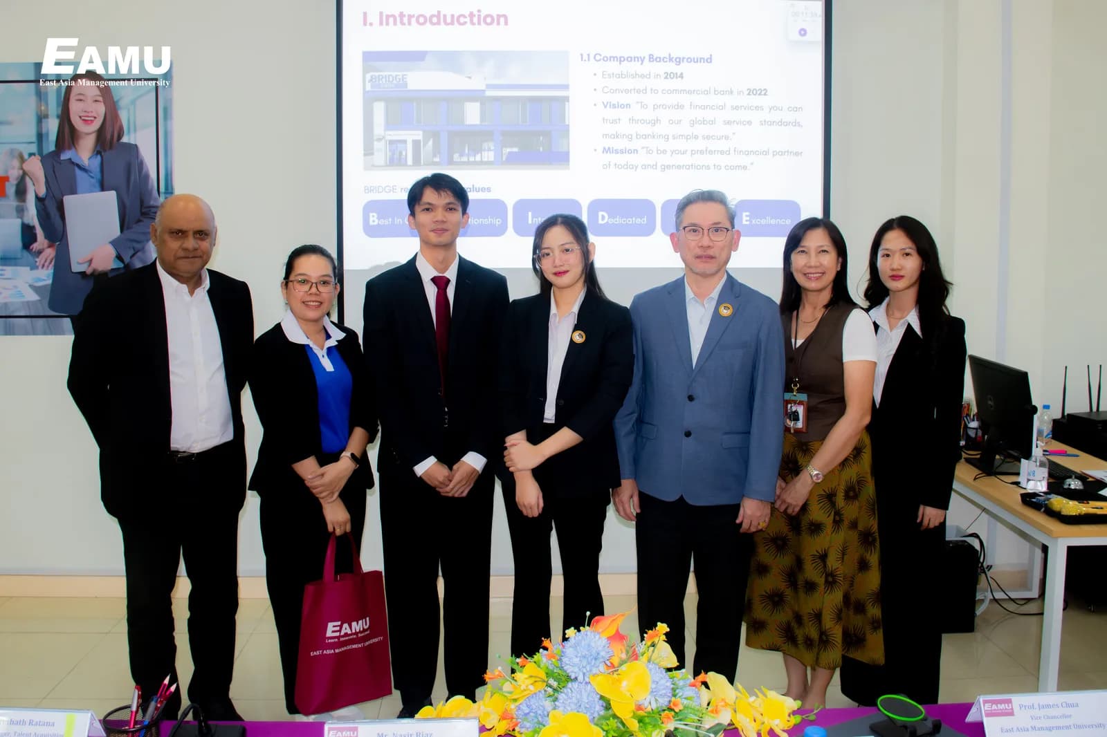 EAMU students celebrating at the Career Placement Center