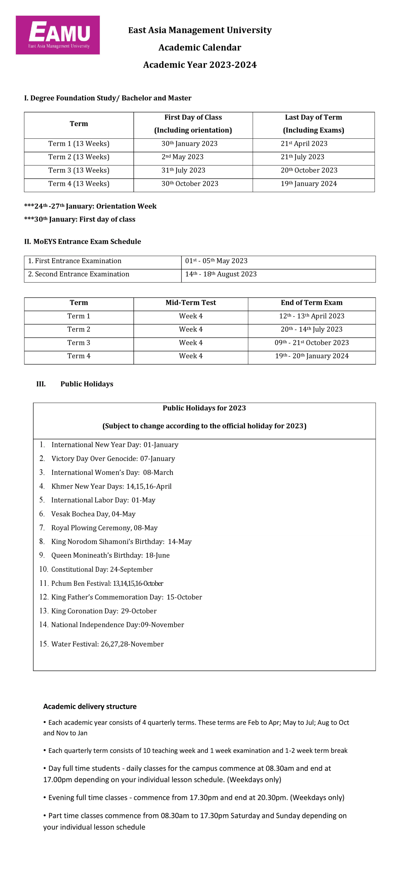 Academic-Calendar-East-Asia-Manangement-University | East Asia ...