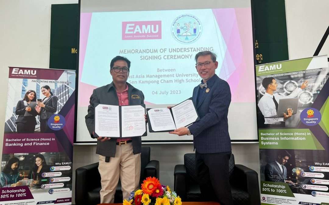 MOU signing ceremony at Hun Sen Kampong Cham High School – NGS  04 July 2023