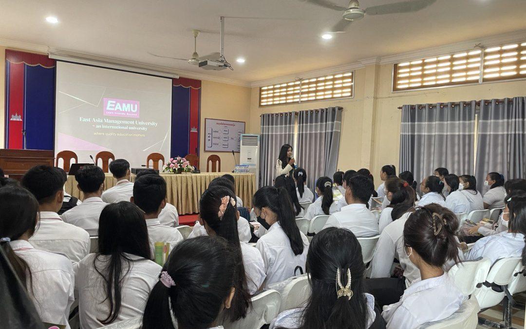 School talk at Hun Sen Borey 100 Knorng on 03 Aug 2023