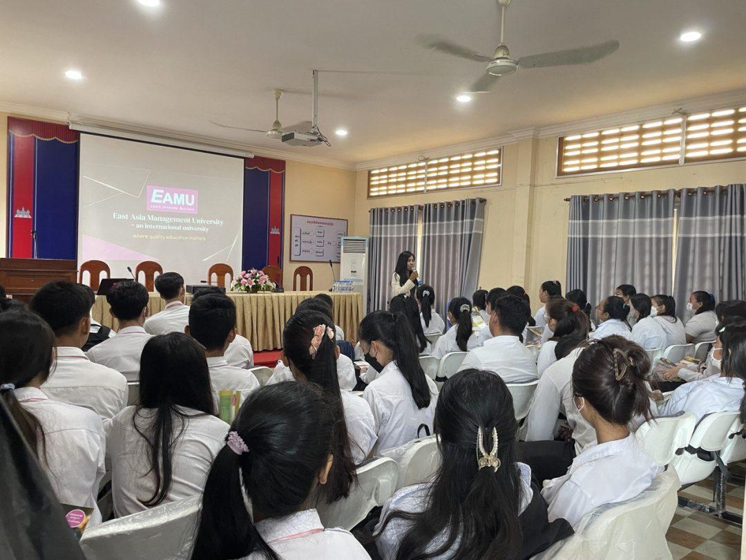 School talk at Hun Sen Borey 100 Knorng on 03 Aug 2023