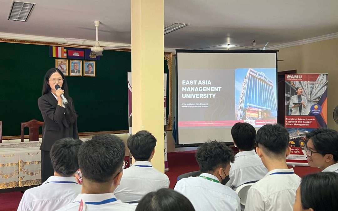 School talk at Bak Touk High School in June 2024