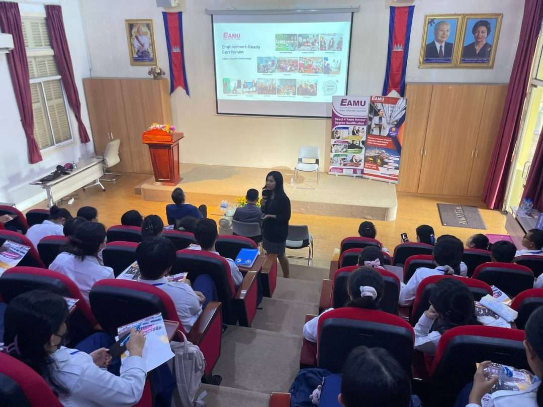 School talk at Preah Sisowath High School-NGS in June 2024