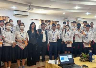 School talk at Chea Sim Prek Anhchanh HS (NGS) in July 2024