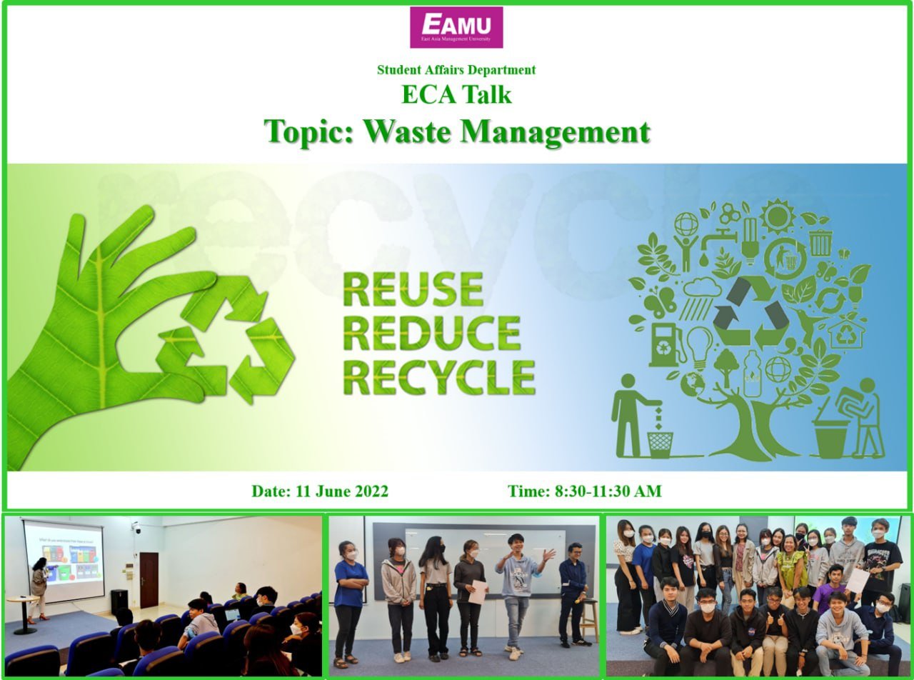 ECA Talk: Waste Management by Ms. Ratha Sophary