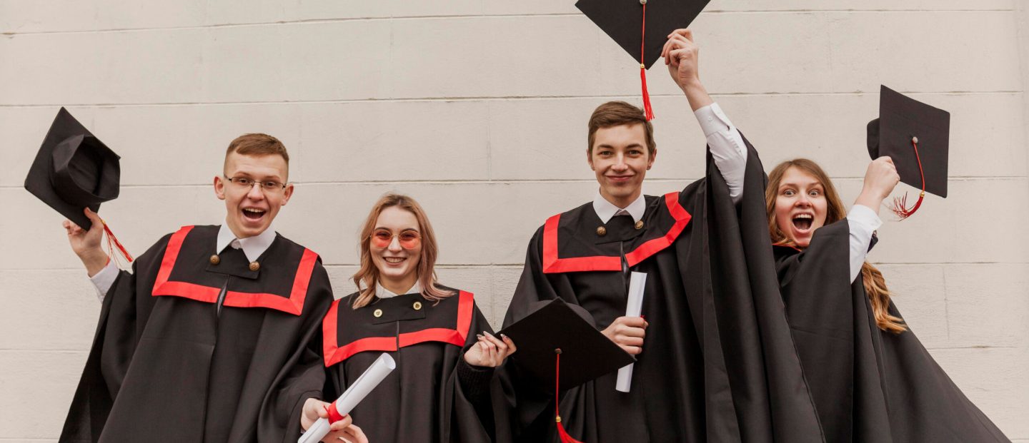 low-angle-graduated-students